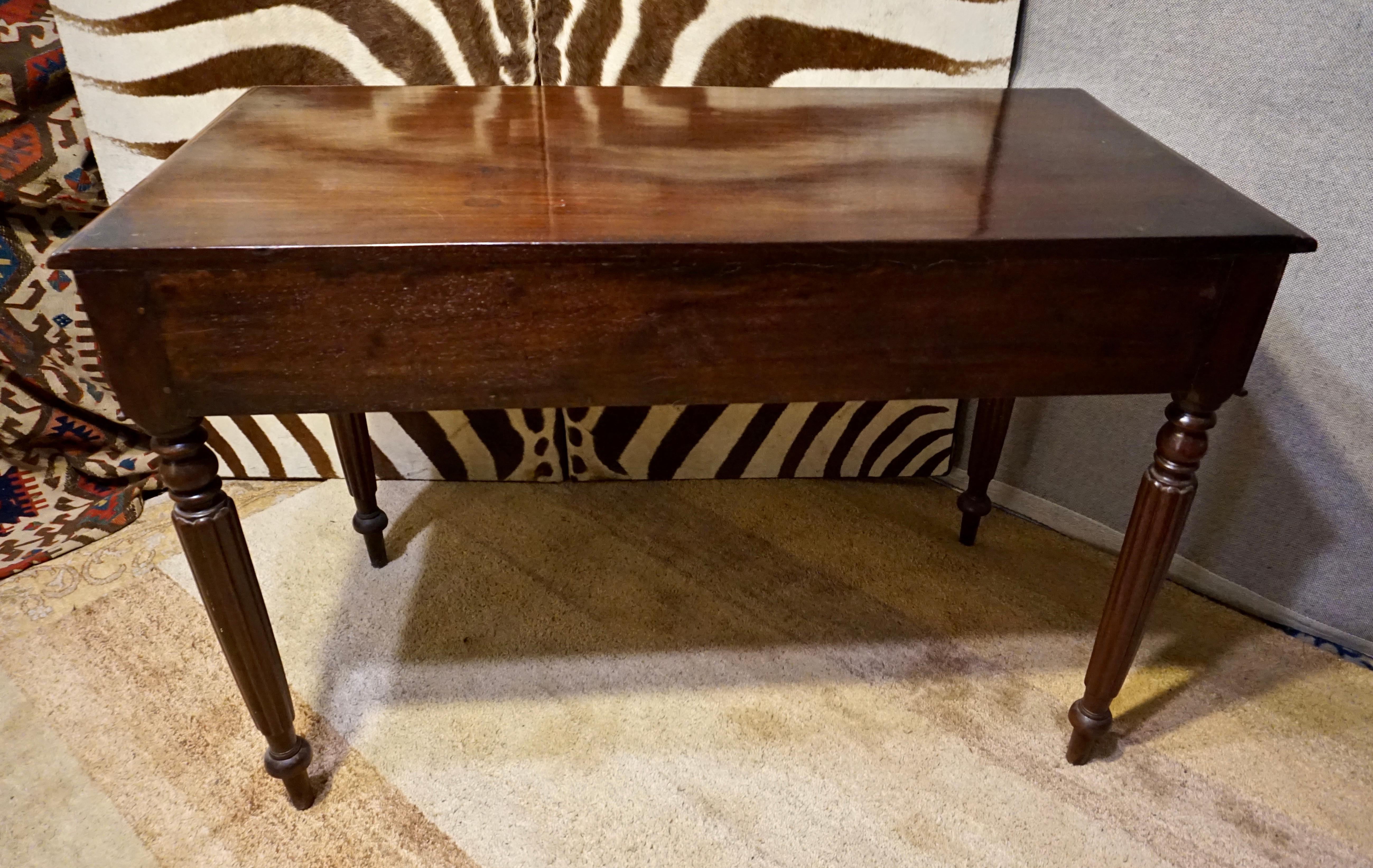 Colonial Victorian Solid Rosewood Hand Carved Writing Desk 11