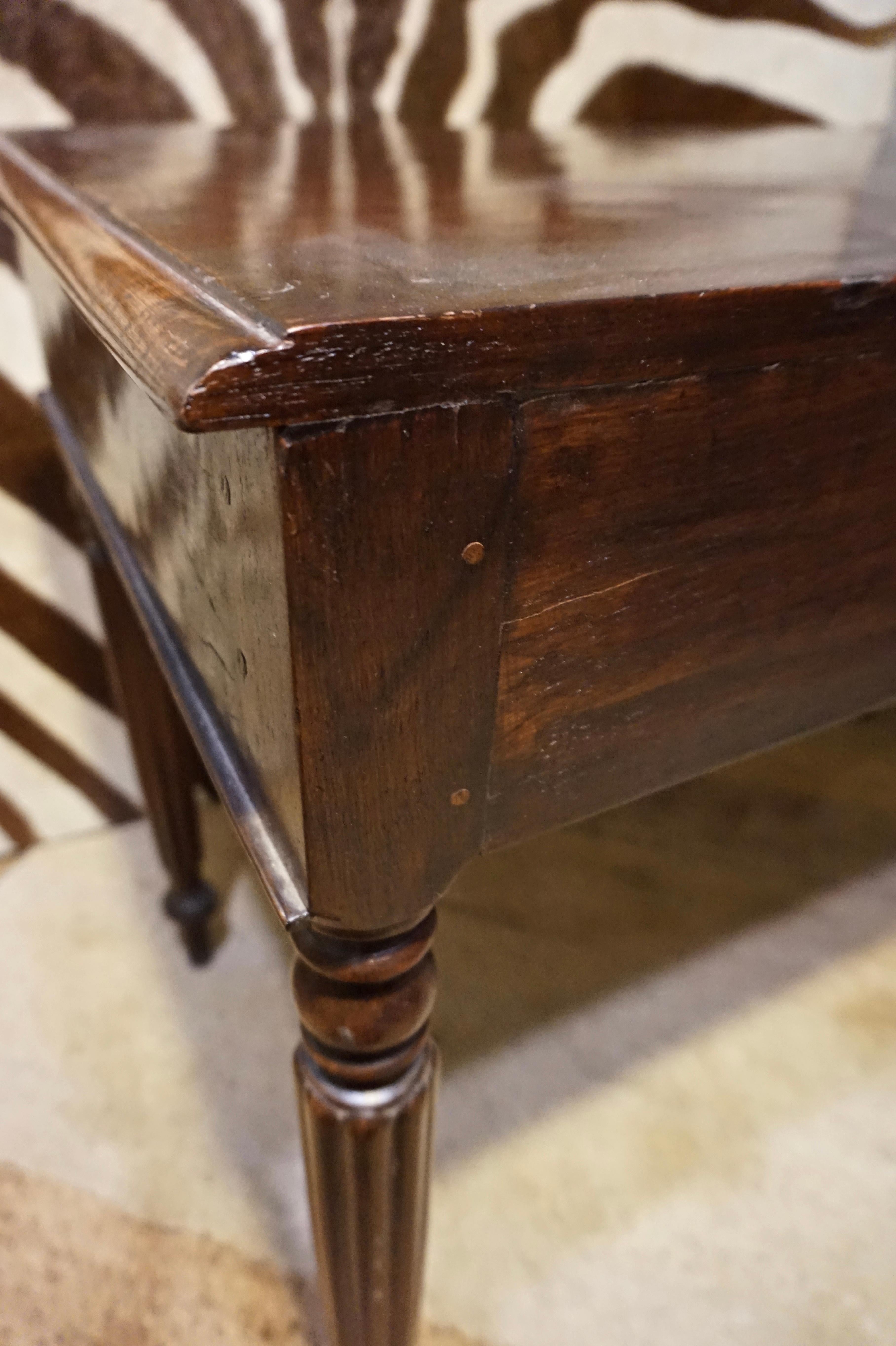 Colonial Victorian Solid Rosewood Hand Carved Writing Desk 14