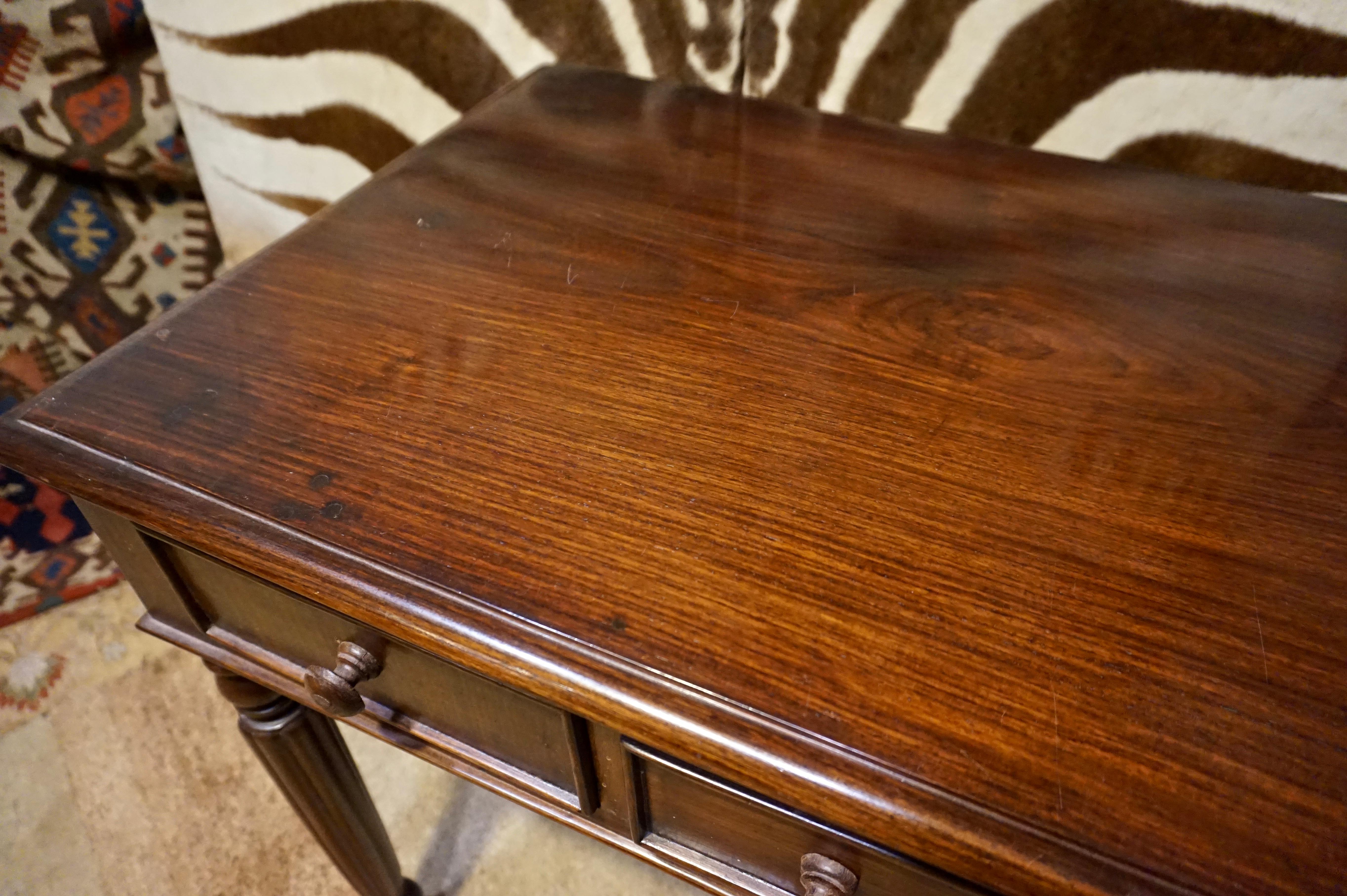 Colonial Victorian Solid Rosewood Hand Carved Writing Desk 2