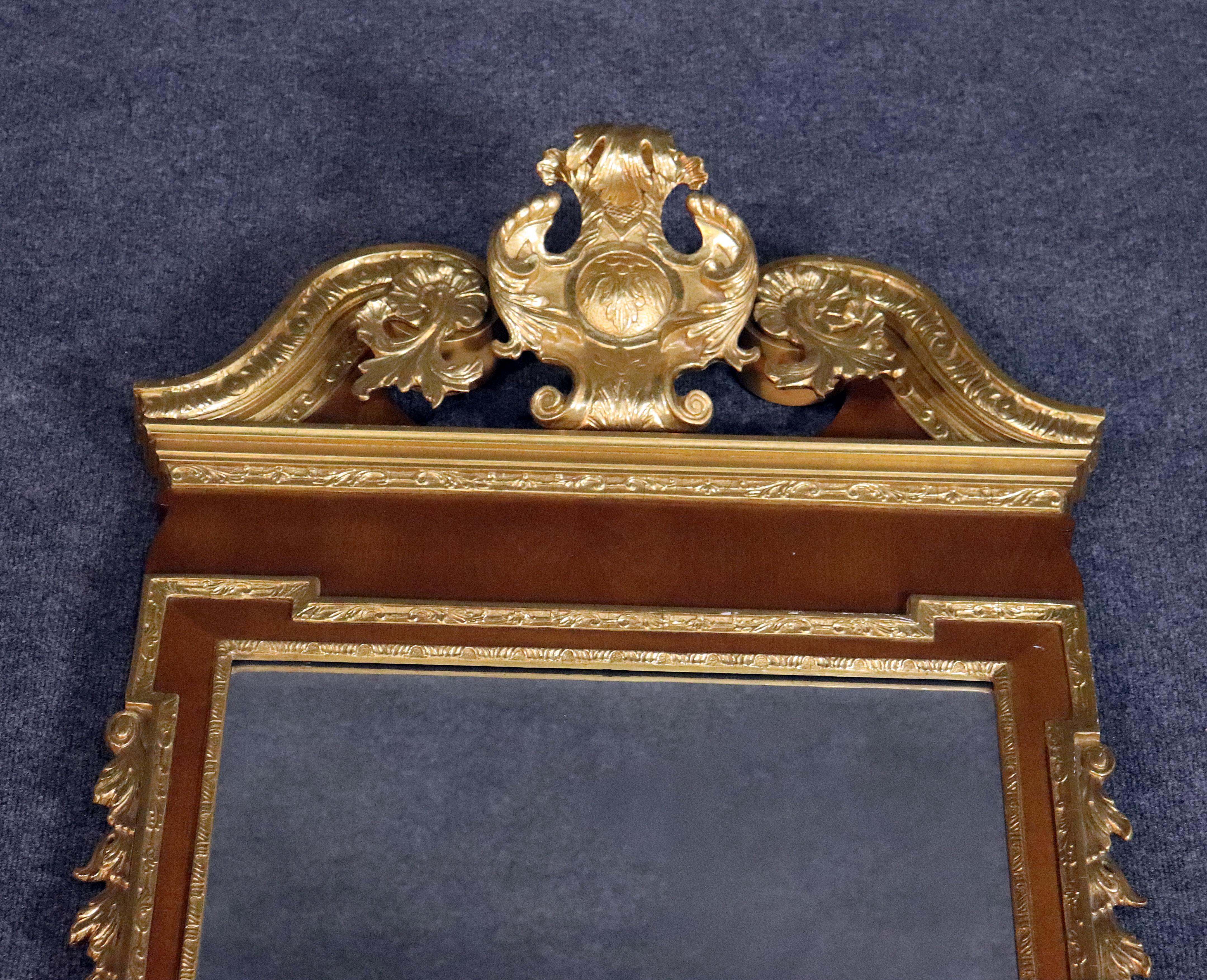 Colonial Williamsburg Friedman Brothers Georgian style gilded walnut frame mirror. CW-LG 15.
