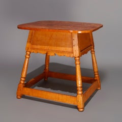 Colonial Williamsburg Style Tiger Male Center Table, 20th Century
