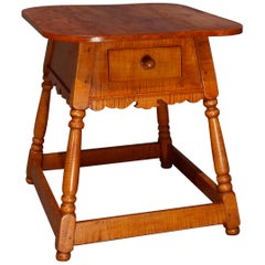 Colonial Williamsburg Style Tiger Male Center Table, 20th Century