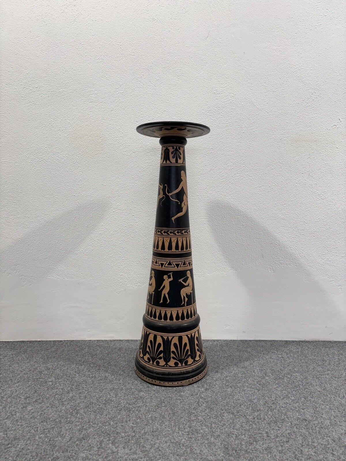 Italian Colonne à vase en terre cuite avec peinture de vase, style grec, 1970 en vente