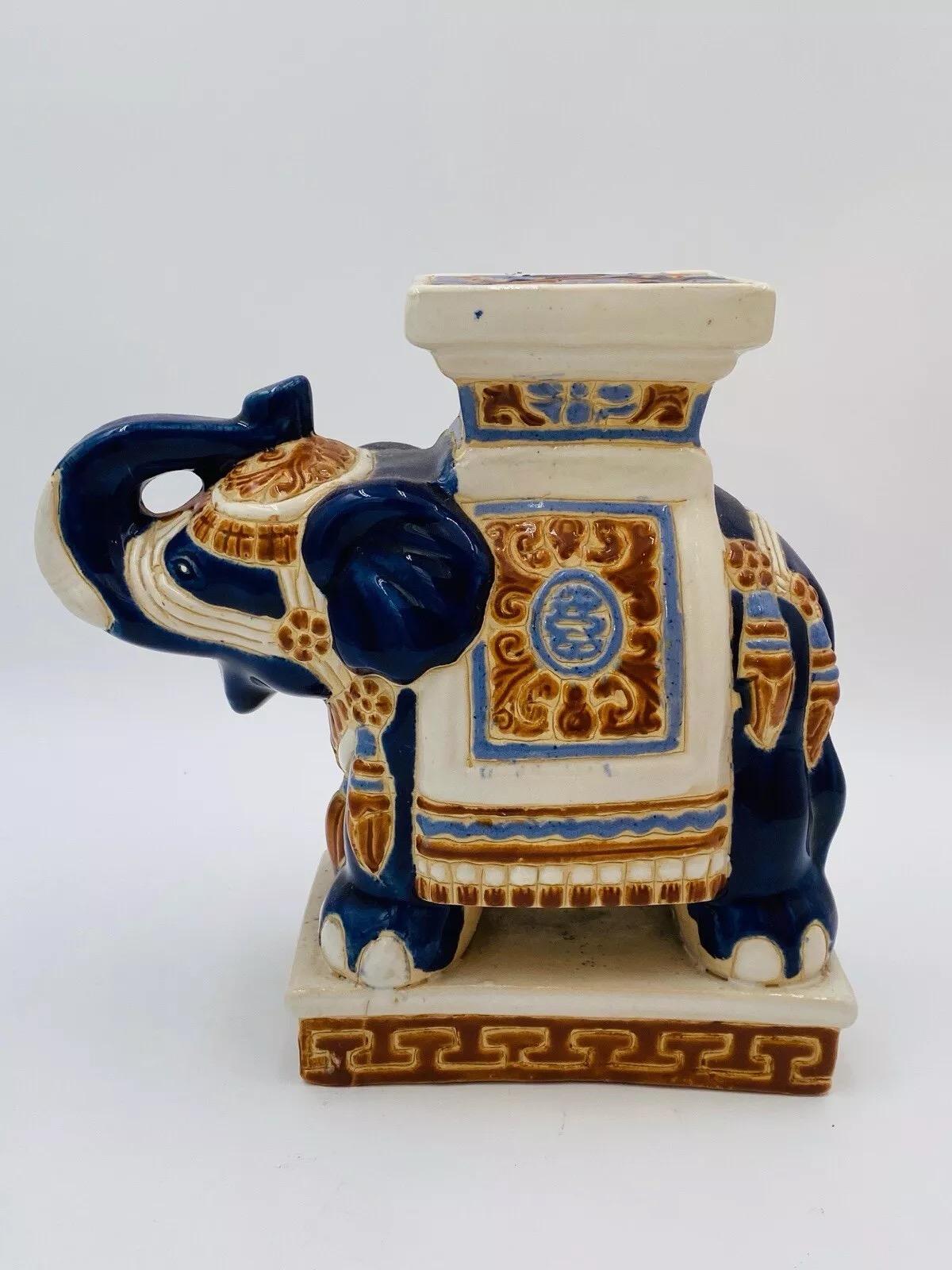 Column Vase Holder Oriental Hollywood Regency Ceramic 1970's In Good Condition For Sale In Taranto, IT