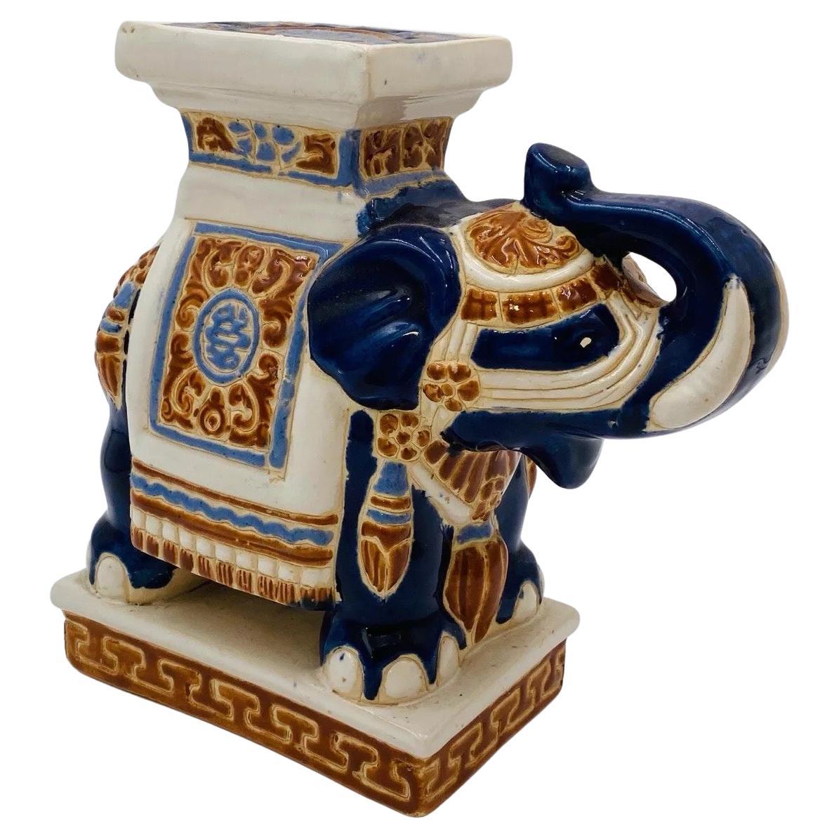 Colonna Porta Vaso Orientale Hollywood Regency Ceramic 1970’s
