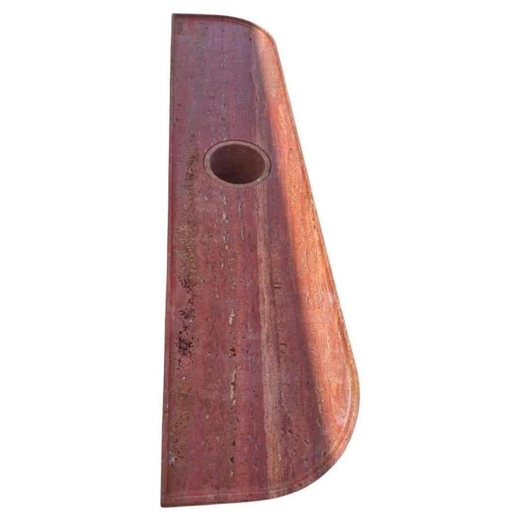 Colonna Rosata Konsole In Persisch Rot Travertin Von L'Atelier Arman Safavi im Angebot 1
