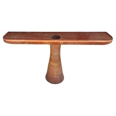Consola Colonna Rosata De Travertino Rojo Persa Por L'atelier Arman Safavi
