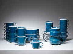 Giovanni Gariboldi, Large "Colonna" Set, Richard Ginori, Blue and White, 1950s