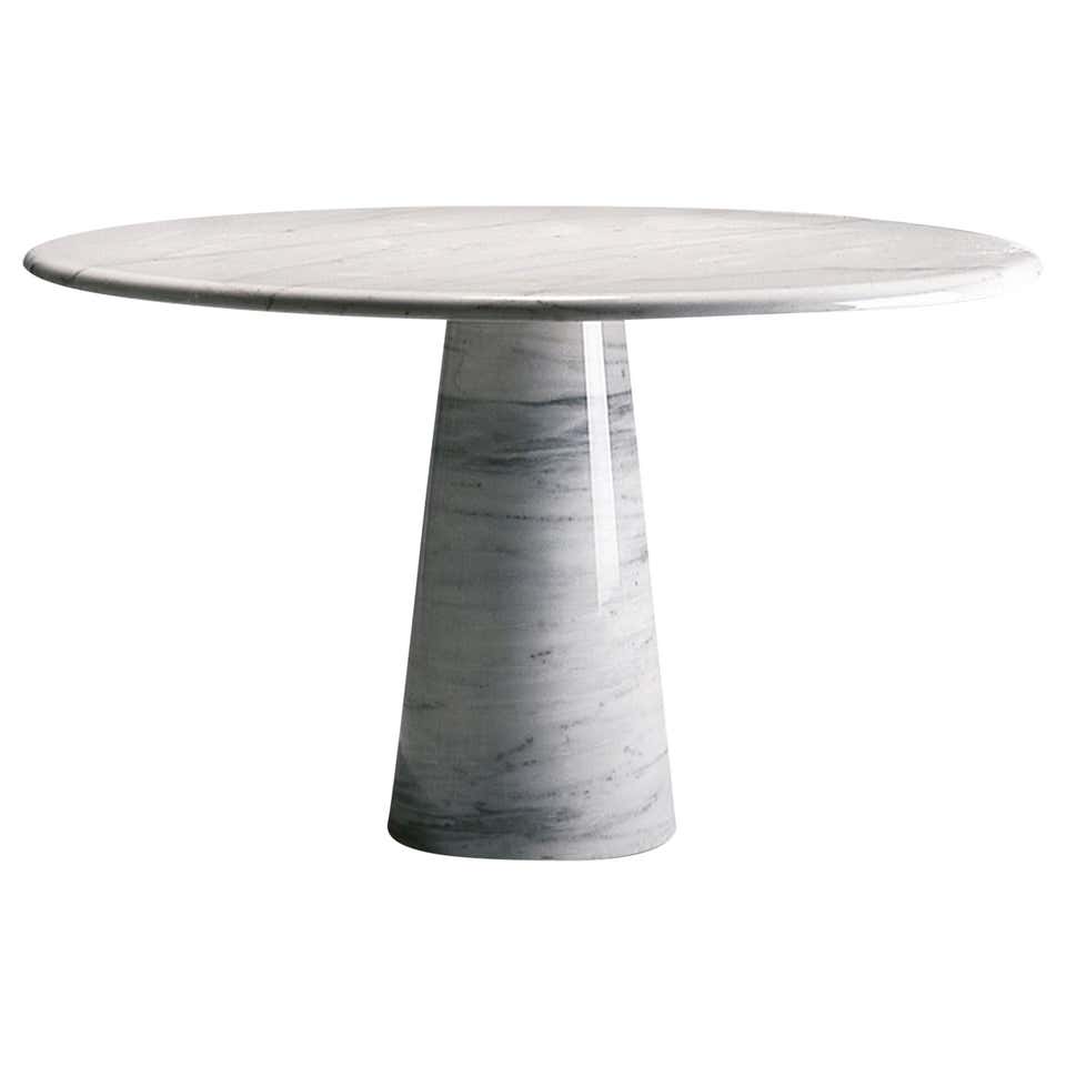 'Colonnata' Round Dining Table D110 by Giusti and Di Rosa, White ...