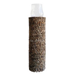 Colonne Bois Cork Vase