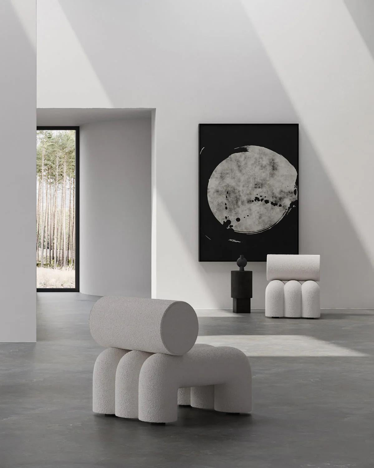 Modern Colonne, Column Table in Fibre and Concrete, Contemporary Work. For Sale