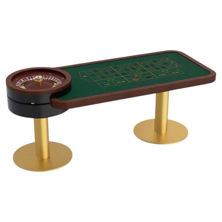 Mid-Century Modern Wood Brass French Roulette Game Table For Sale at ...