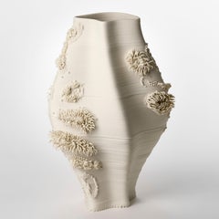 Colony Drift, a white porcelain sculptural vessel by Ionela Bellato