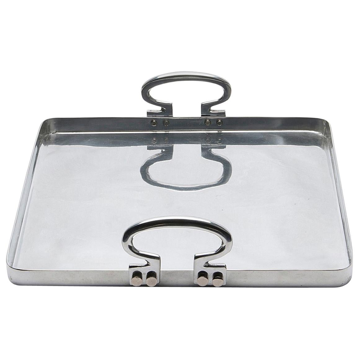 Colony Small Aluminium Tray by Aldo Cibic For Sale