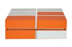 Color Block Box in Orange and Beige