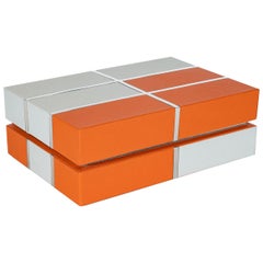 Color Block Box Orange/Beige