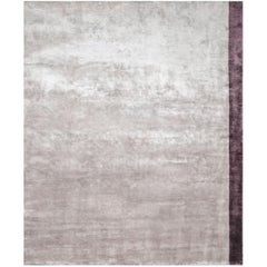 Plain Contemporary silk rug Scandinavian Modern - Color Block Lavanda