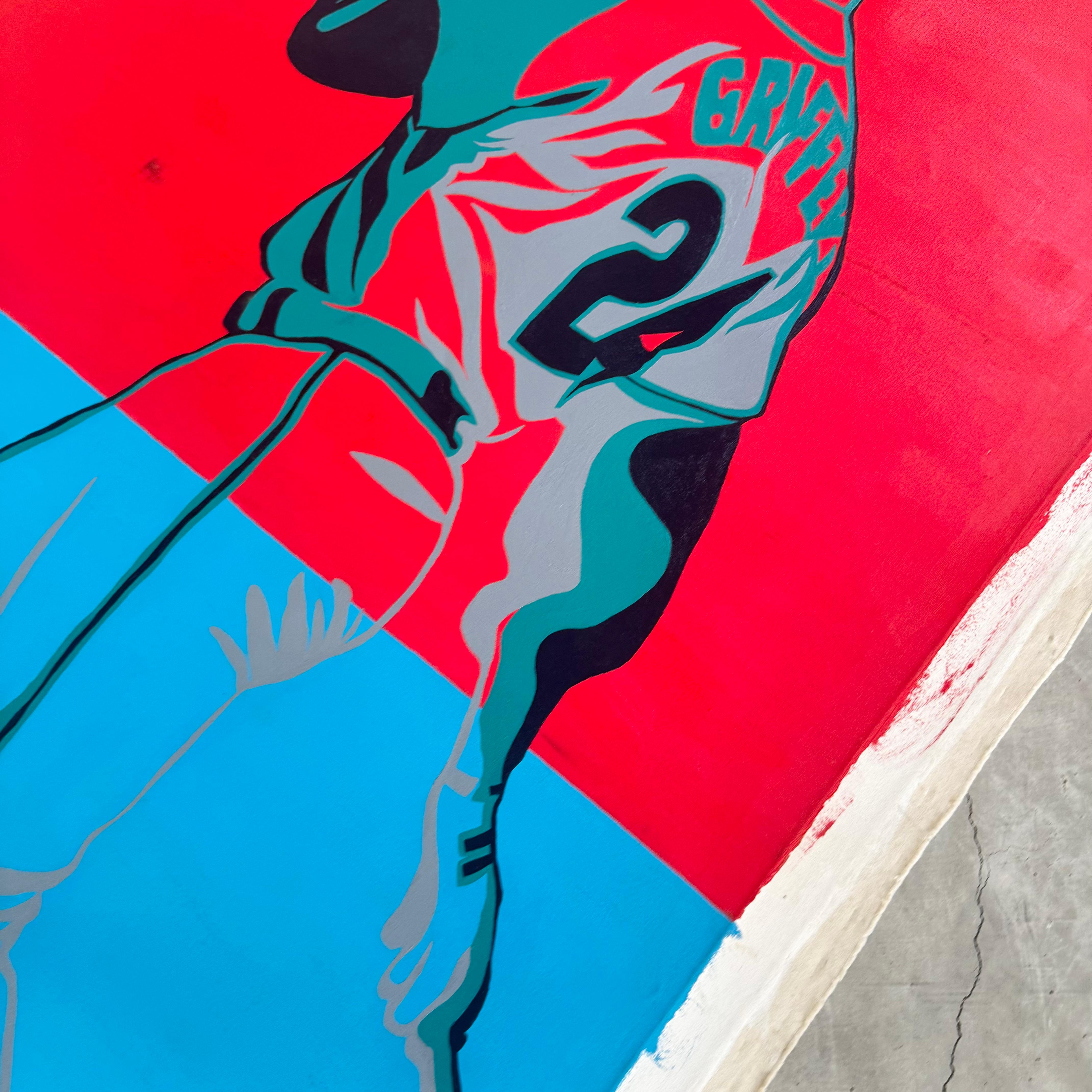 Color Block Oil Painting of Ken Griffey Jr., 1990s USA For Sale 3