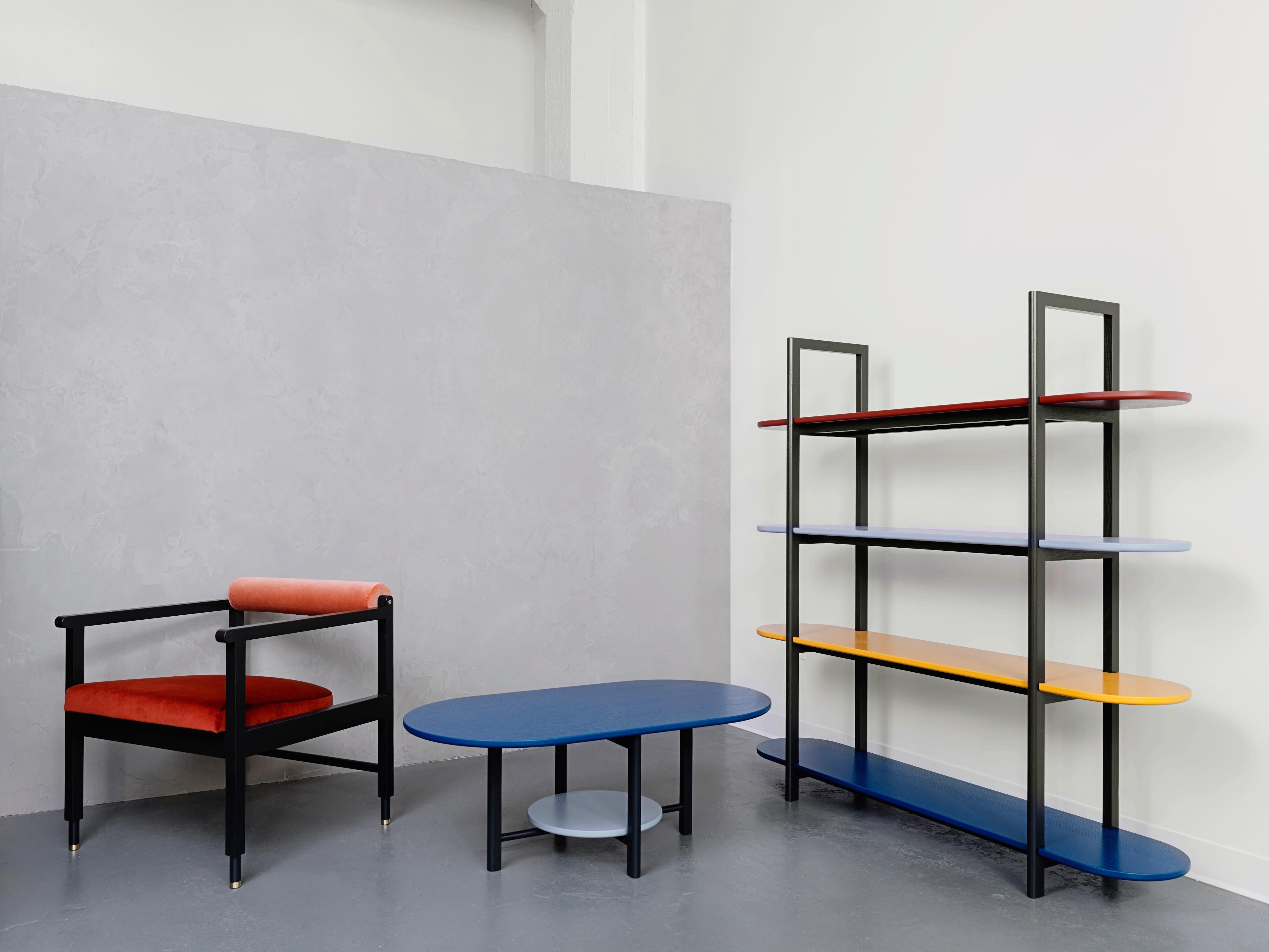 Mesa de centro Sebastian con bloques de color by VOLK -- En Stock en Bueno estado para la venta en Brooklyn, NY