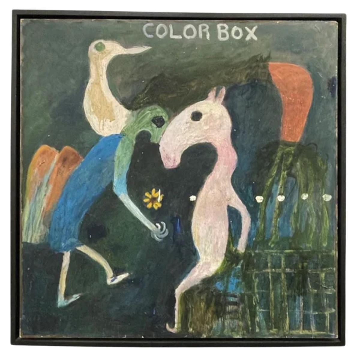 "Color Box" Oil Painting on Panel by Jon Serl For Sale