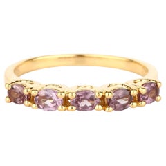 Color Change Garnet Ring 1 Carat Gold Plated Silver
