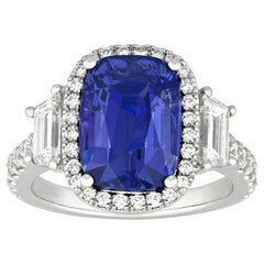 Color-Change Sapphire Ring, 6.59 Carat Color-Change Sapphire Ring, 6.59 Carat