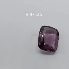 Gema de espinela rosácea talla cojín de 3,37 ct, limpia de ojos, origen Myanmar