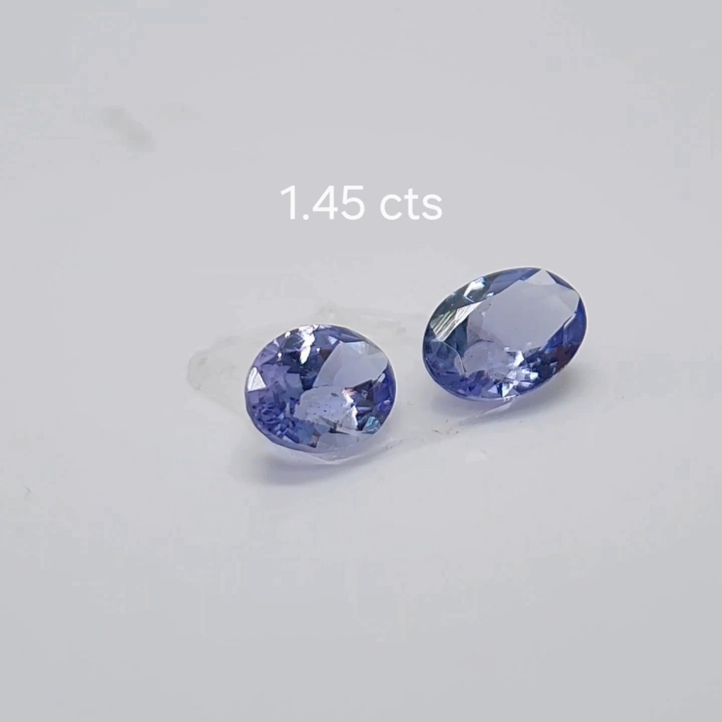 Farbwechsel Spinell PAAR 1,45 ct. für Damen oder Herren im Angebot