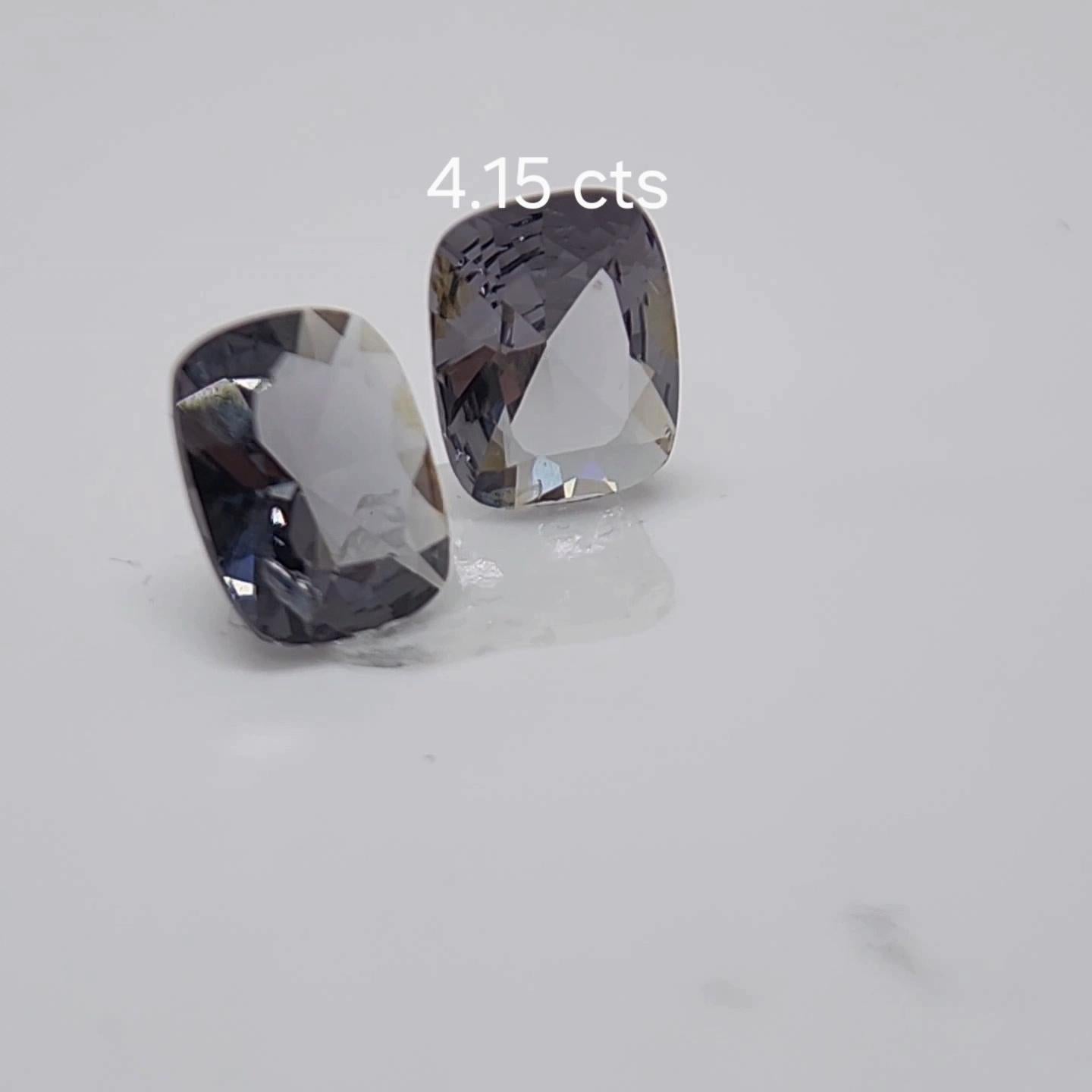 Spinell PAIR mit Farbwechsel Spinell 4.15 Karat. im Angebot 5