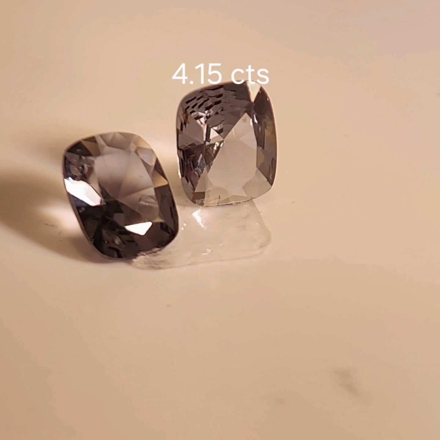 Spinell PAIR mit Farbwechsel Spinell 4.15 Karat. im Angebot 12