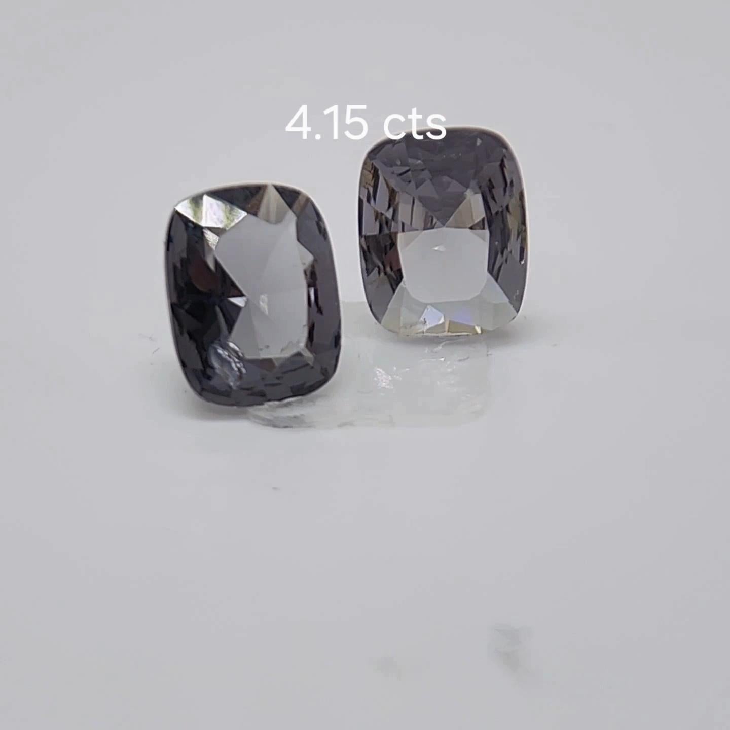 Spinell PAIR mit Farbwechsel Spinell 4.15 Karat. im Angebot 1