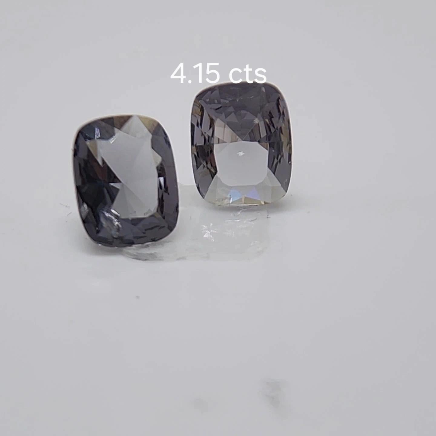 Spinell PAIR mit Farbwechsel Spinell 4.15 Karat. im Angebot 4