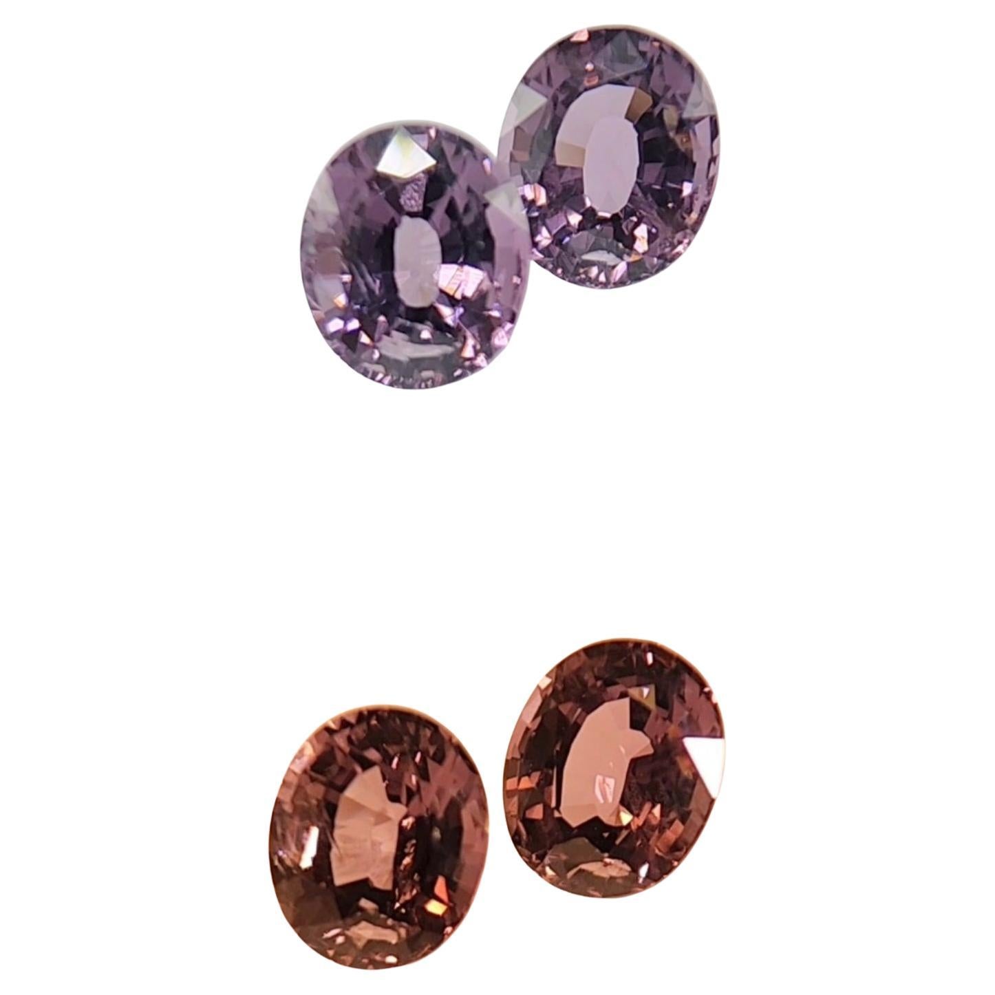 PAIO DI SPINEL DIVERSI DI COLORE 4.17 carati.