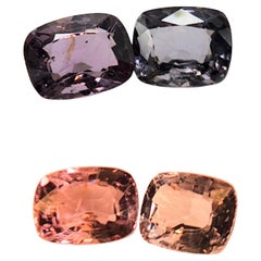 paire de spinelles à changement de couleur 6.38 cts.