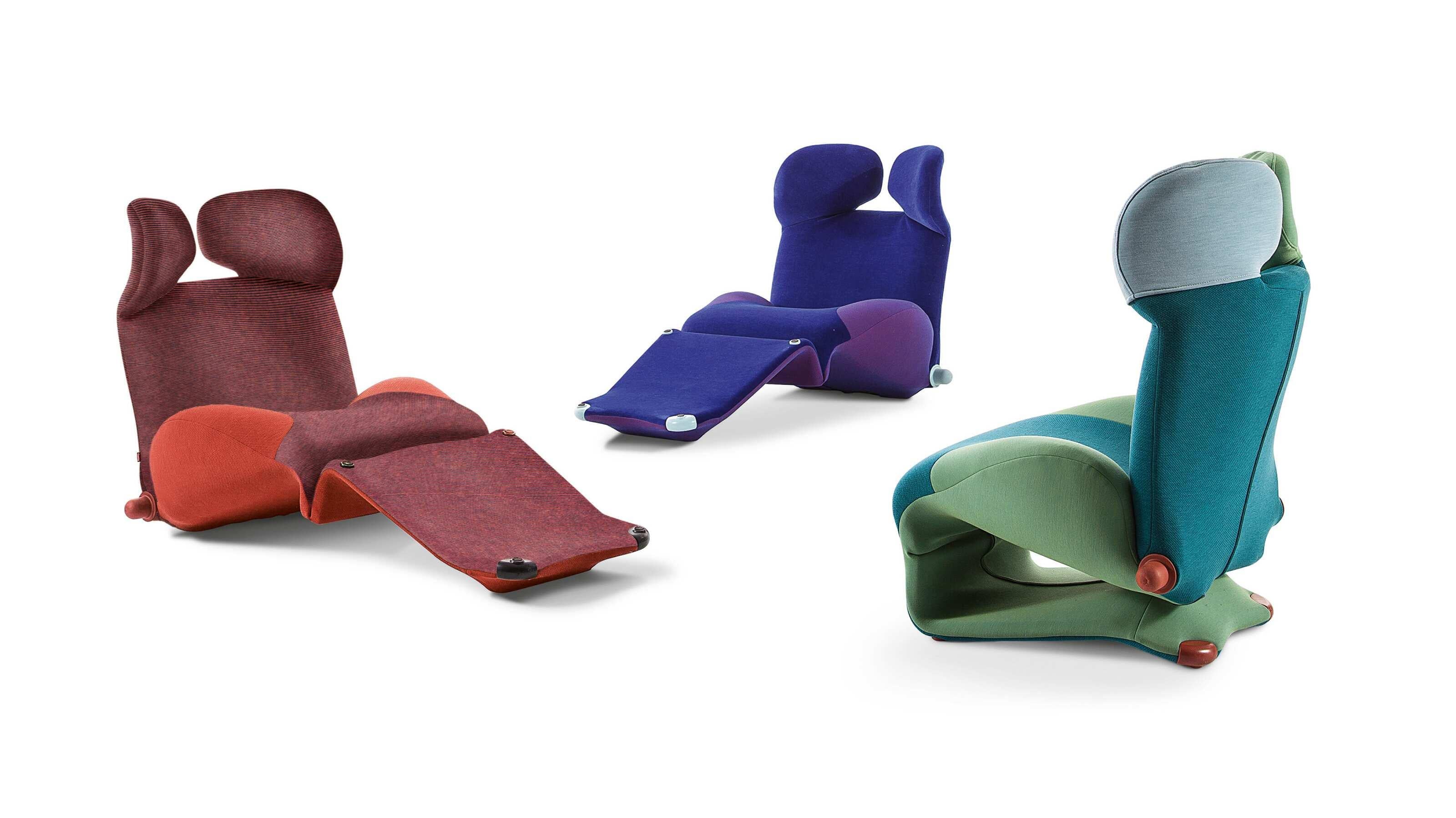 Color Combination Wink Armchair by Toshiyuki Kita for Cassina For Sale 6