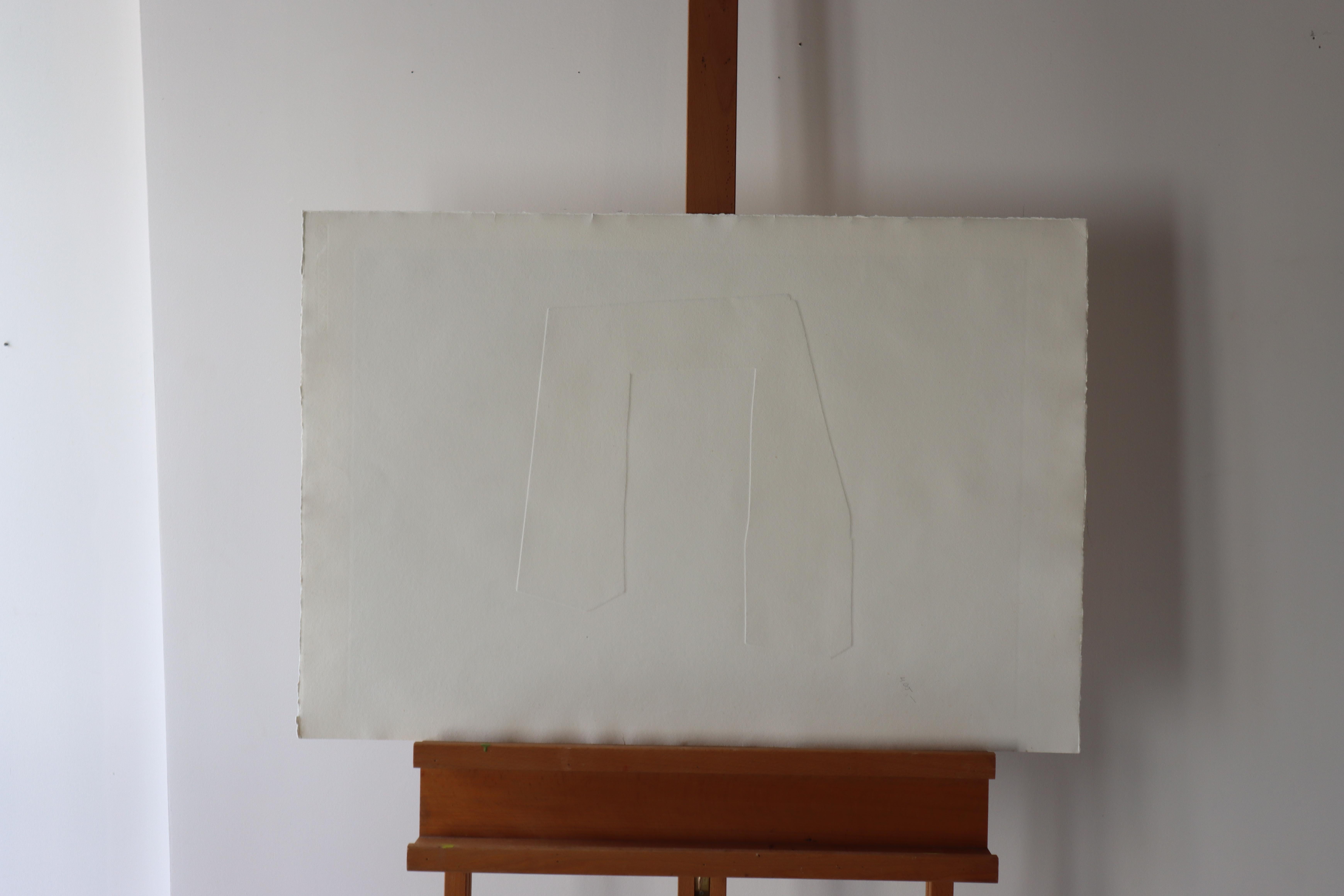 Farbradierung  Antonia Dombrowsky 1990- Farbgravur handgeschöpftes Bütten-Papier im Zustand „Gut“ im Angebot in Bussiere Dunoise, Nouvel Aquitaine