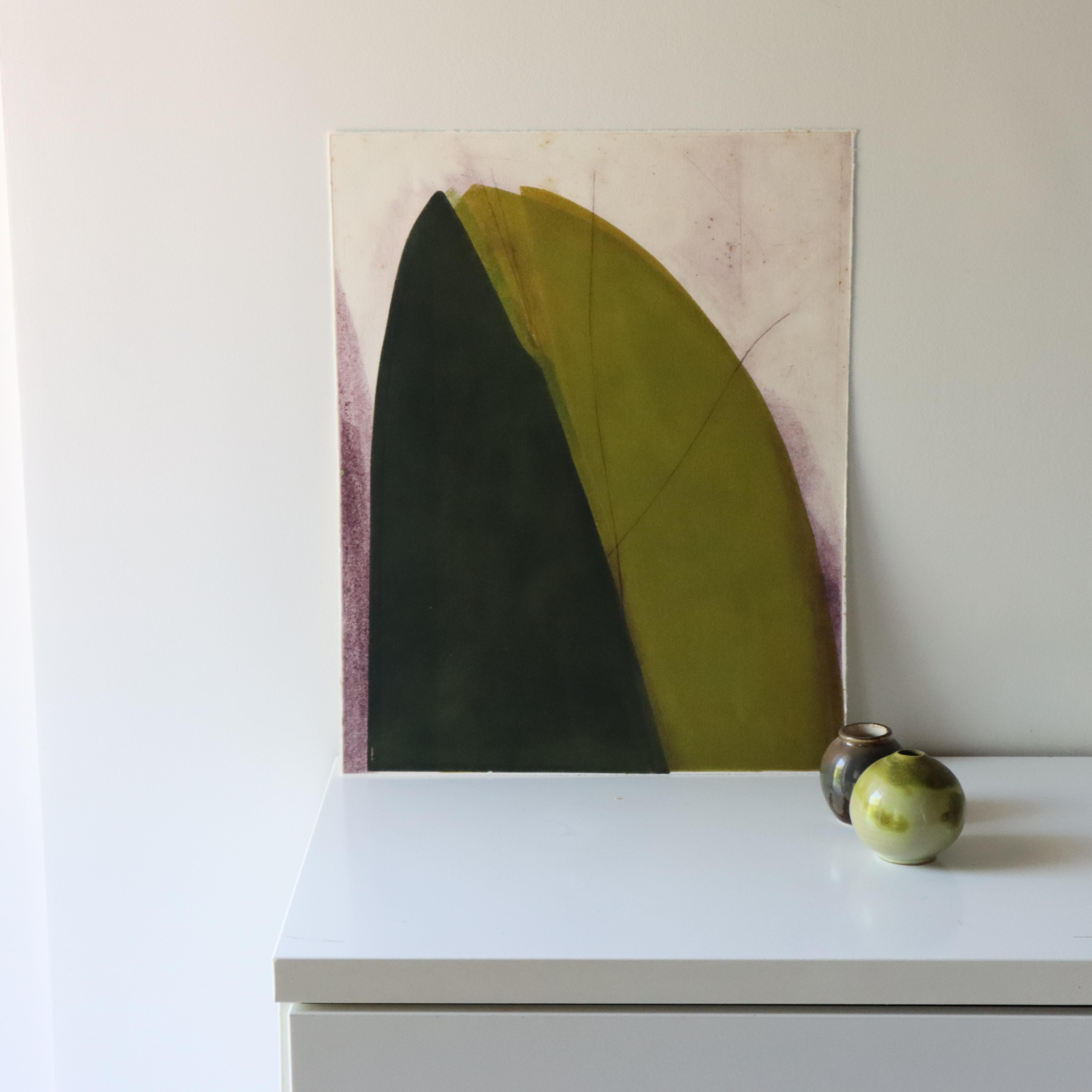Farbradierung  Antonia Dombrowsky 2000-  Farbgravur - handgeschöpftes Bütten-Papier (Minimalistisch) im Angebot