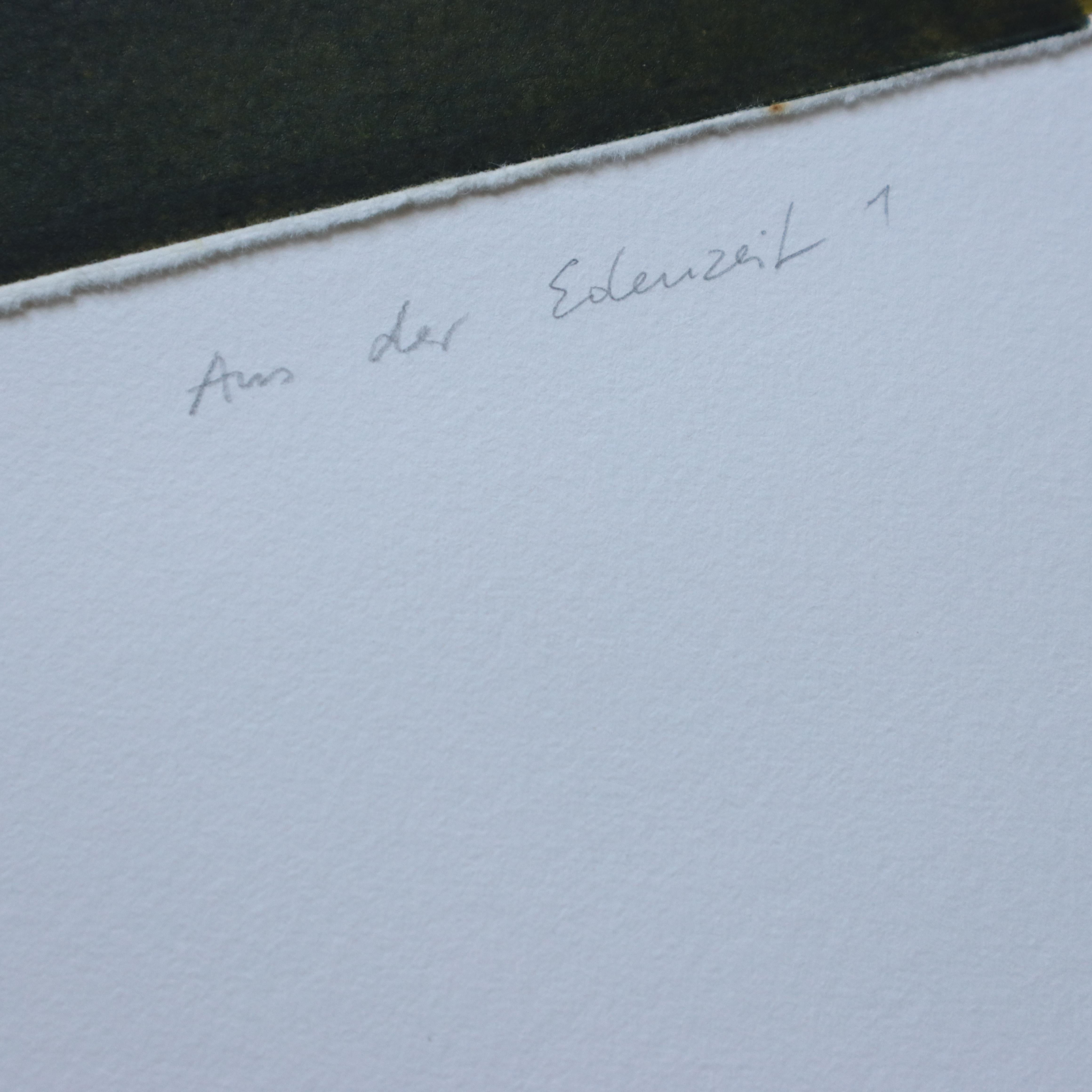 Farbradierung  Antonia Dombrowsky 2000-  Farbgravur - handgeschöpftes Bütten-Papier im Zustand „Gut“ im Angebot in Bussiere Dunoise, Nouvel Aquitaine