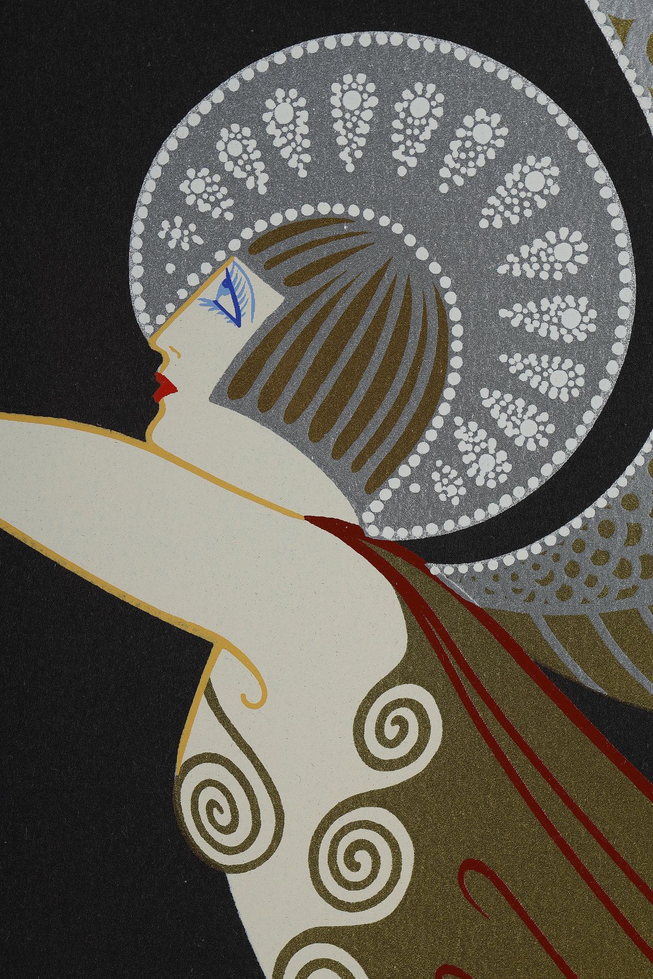 Lithographie en couleurs d'Erté 