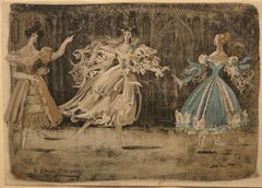 Color Lithograph by Jean-Denis Malclès – *The Bride and Her Friends