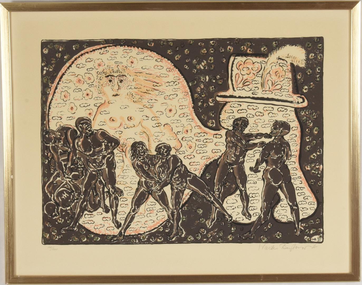 Walter Bengtsson. Lithographie en couleur, signée, numérotée 105/260, 
Encadré, dimensions 74 x 58 cm.