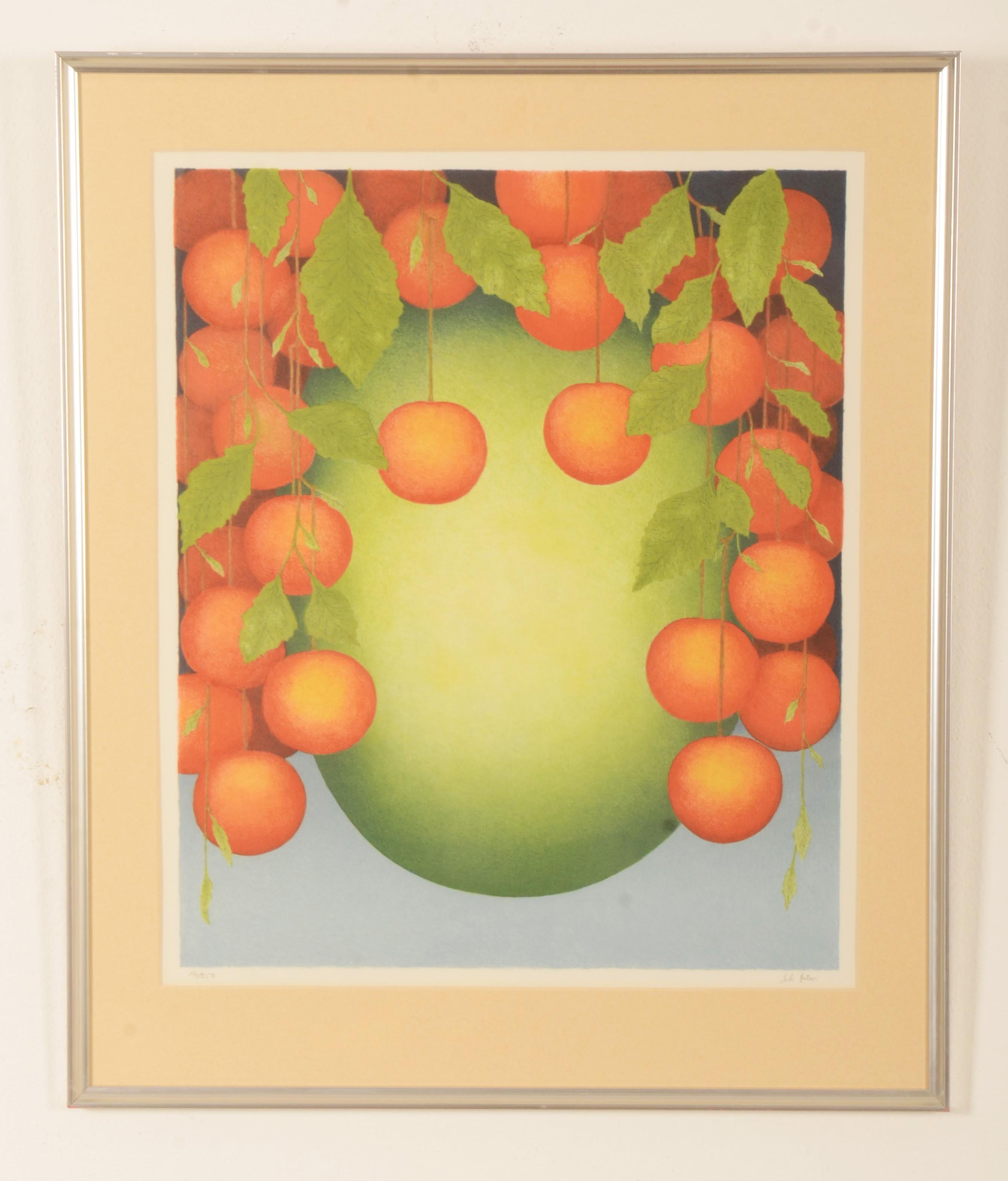 Nils Artur Nilsson. Farblithografie, Früchte, signiert Nils Artur, nummeriert 16/250.
Gerahmt, Außenmaße 71 x 60 cm.