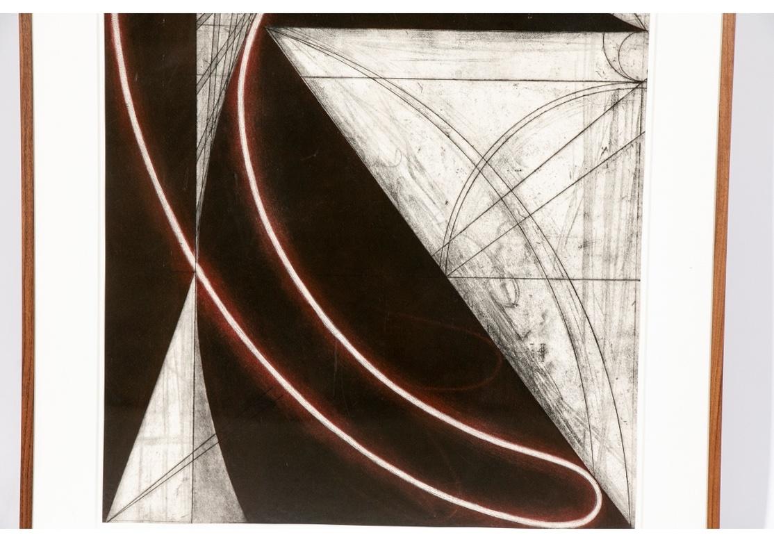 Color Lithograph in the Manner of Lazlo Moholy-Nagy Framed by Yasuo Minagawa For Sale 3