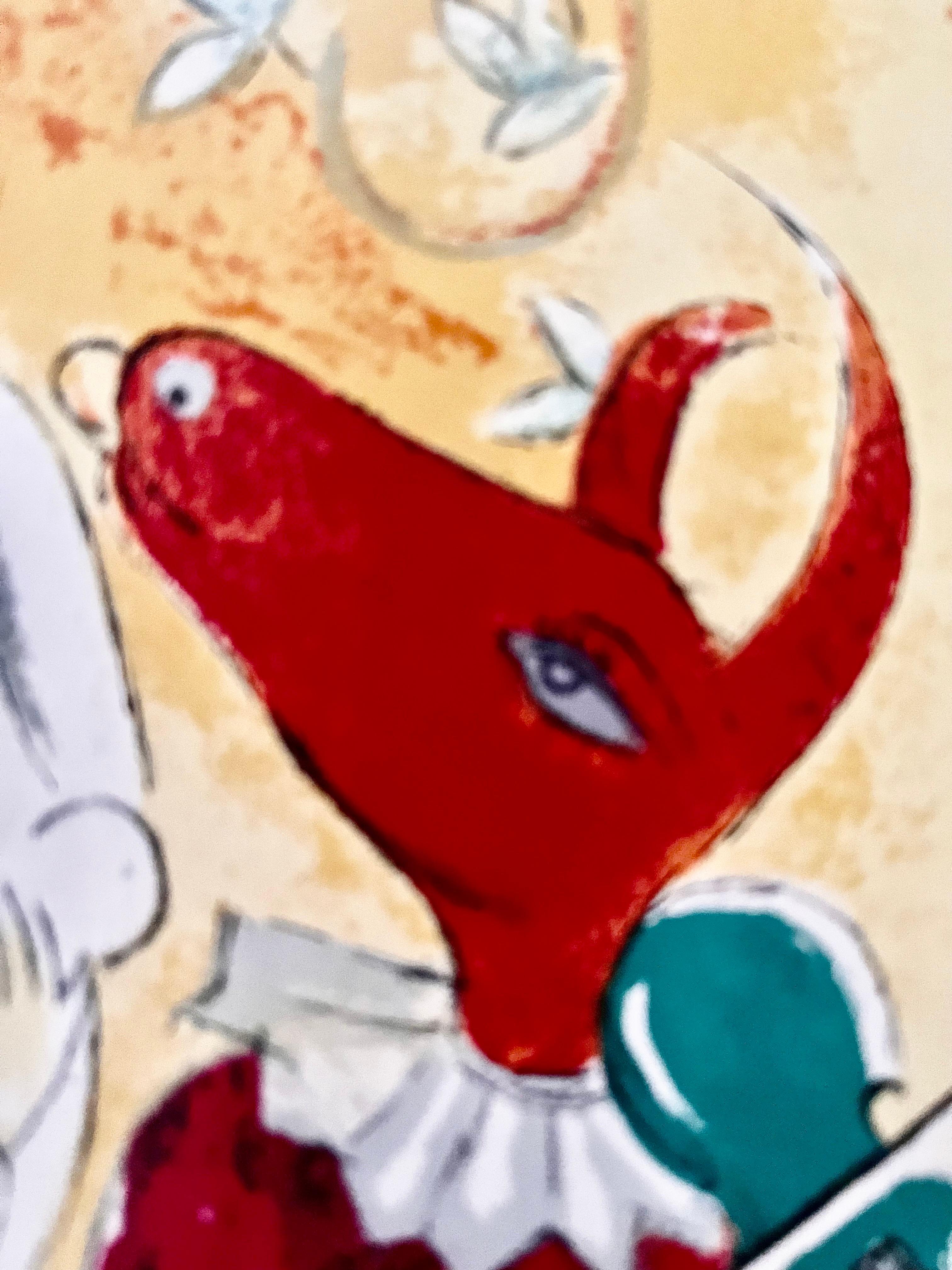 French Color Lithograph of the 