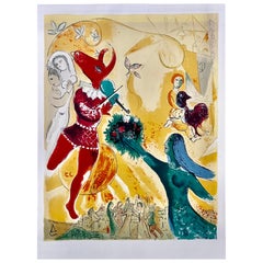 Litografia a colori de "La Danse" di Marc Chagall, 1951
