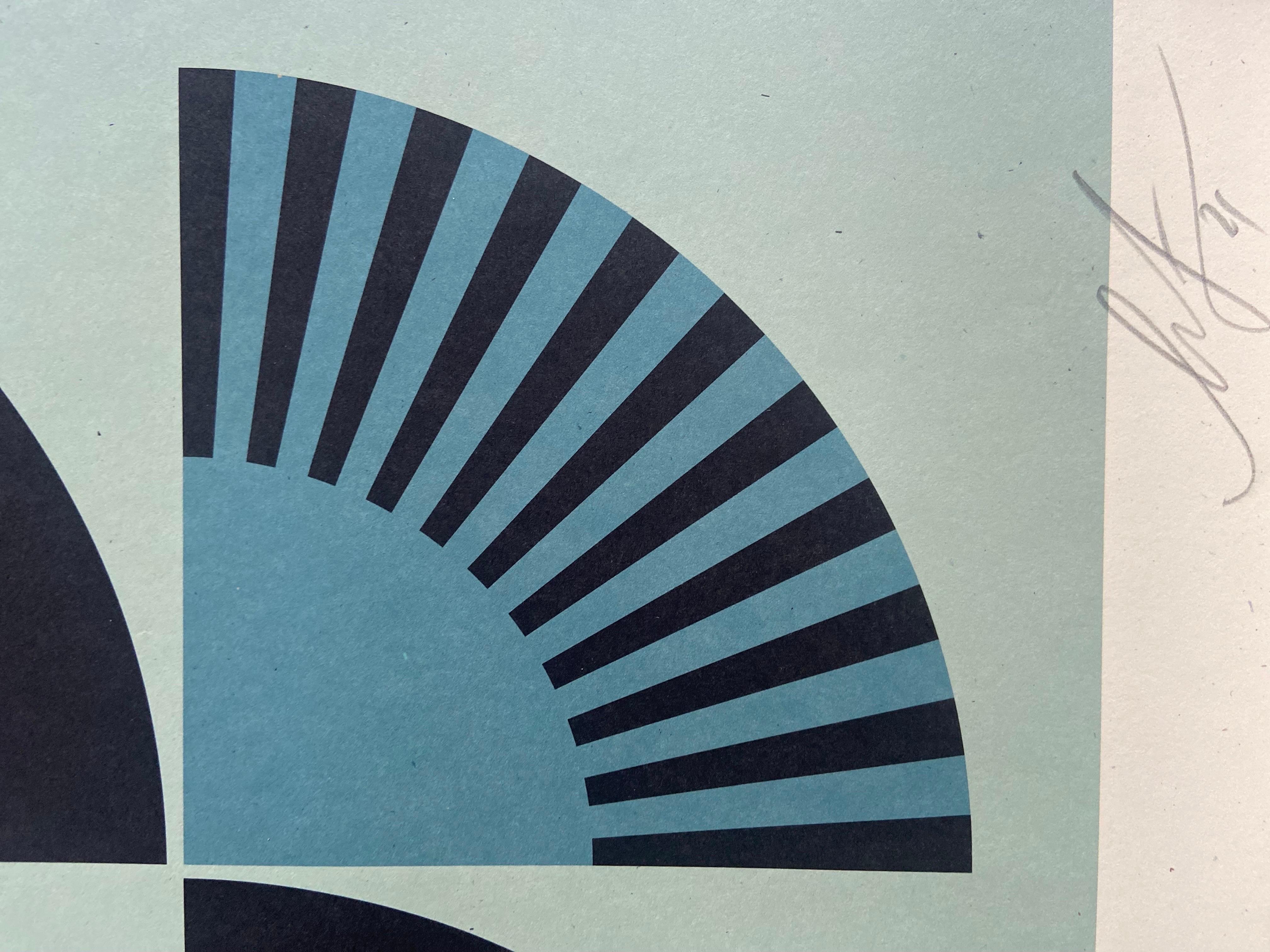 Farblithografie Geometrische Taube, signiert von Shepard Fairey (amerikanisch) im Angebot