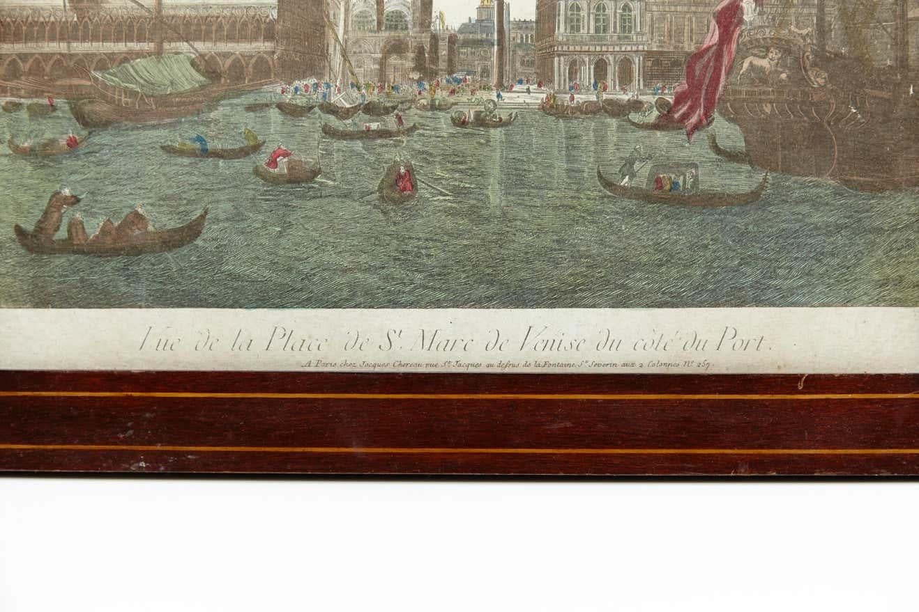 Color Lithography of Venice, 18th Century In Good Condition For Sale In Barcelona, Barcelona