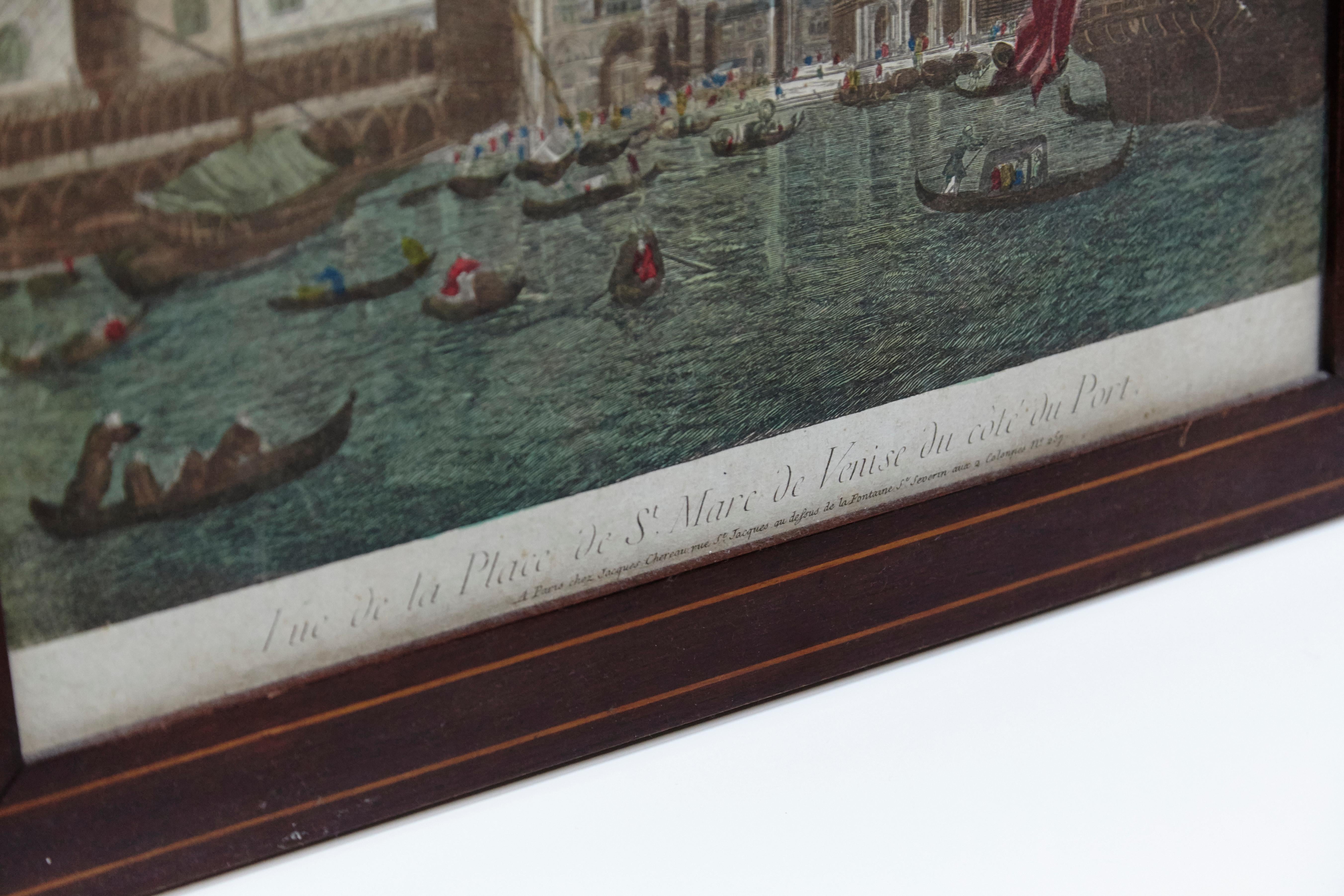 Paper Color Lithography of Venice, 18th Century