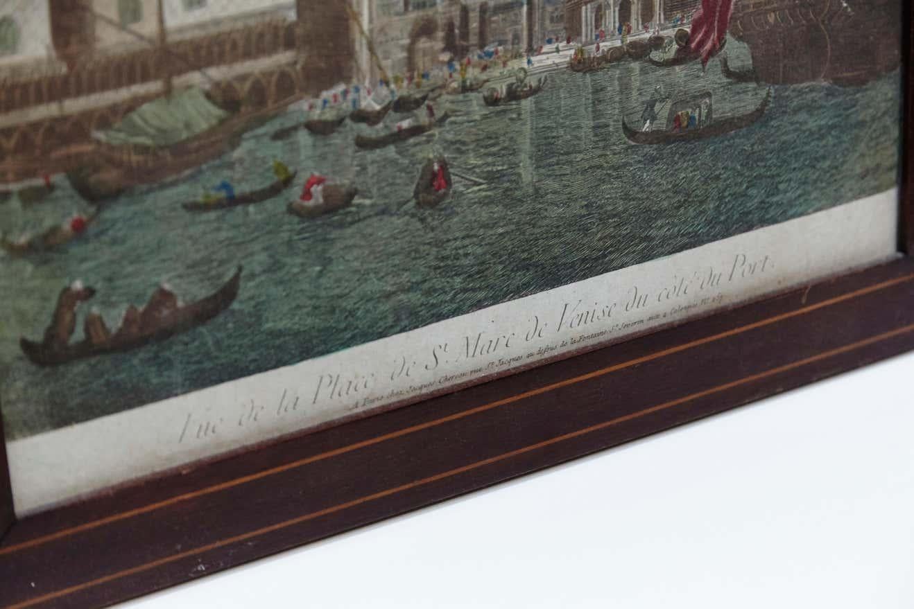 Paper Color Lithography of Venice, 18th Century For Sale