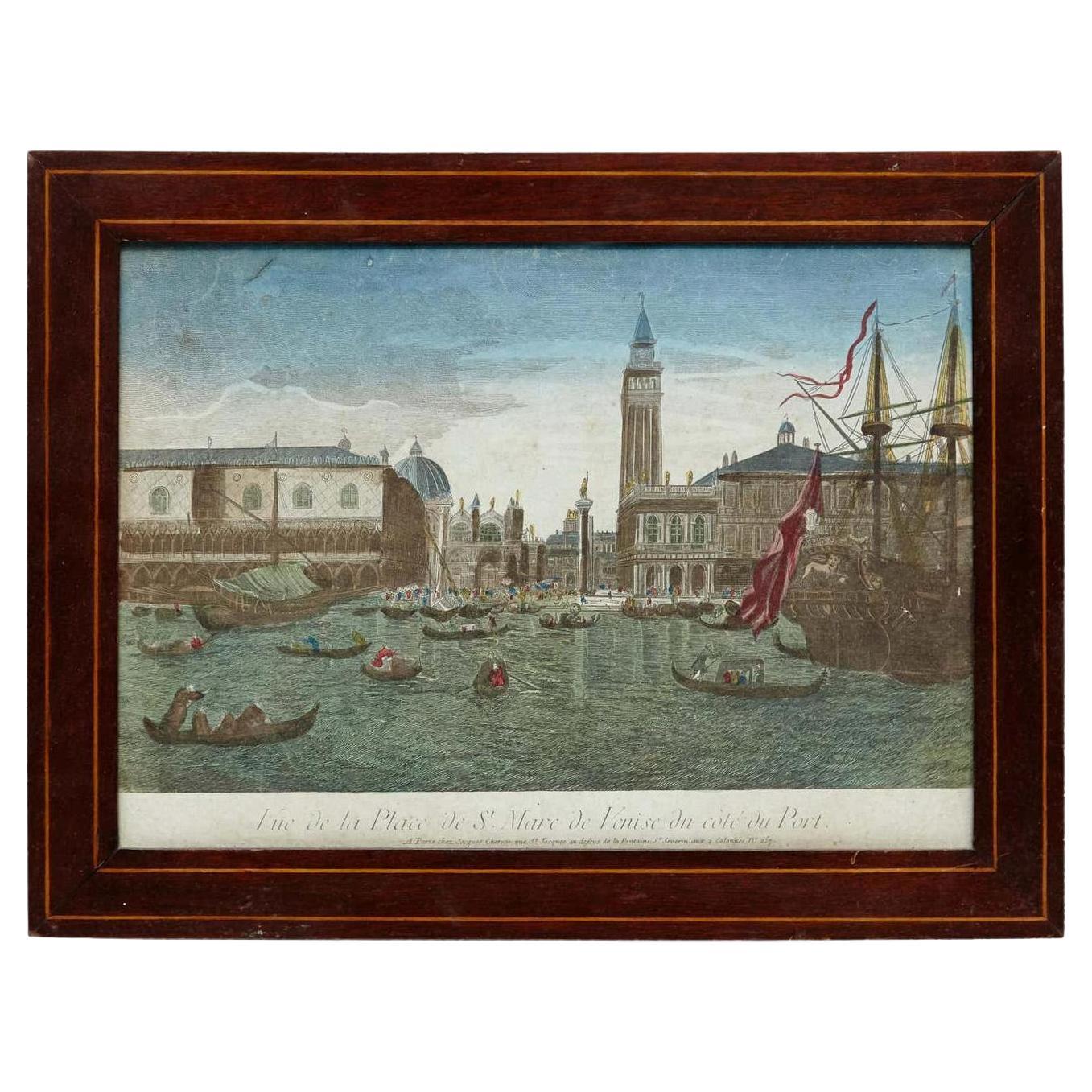 Color Lithography of Venice, 18th Century